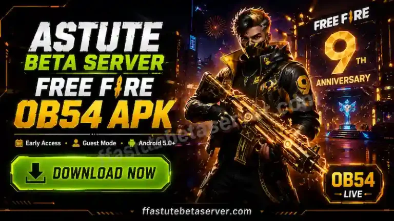 astute beta server free fire OB54 download guide