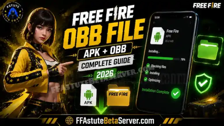free fire obb file download guide showing APK installation on Android without separate OBB required