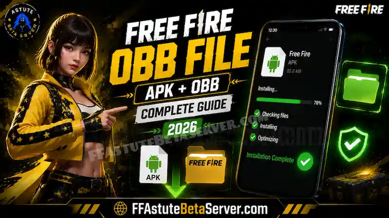 free fire obb file download guide showing APK installation on Android without separate OBB required